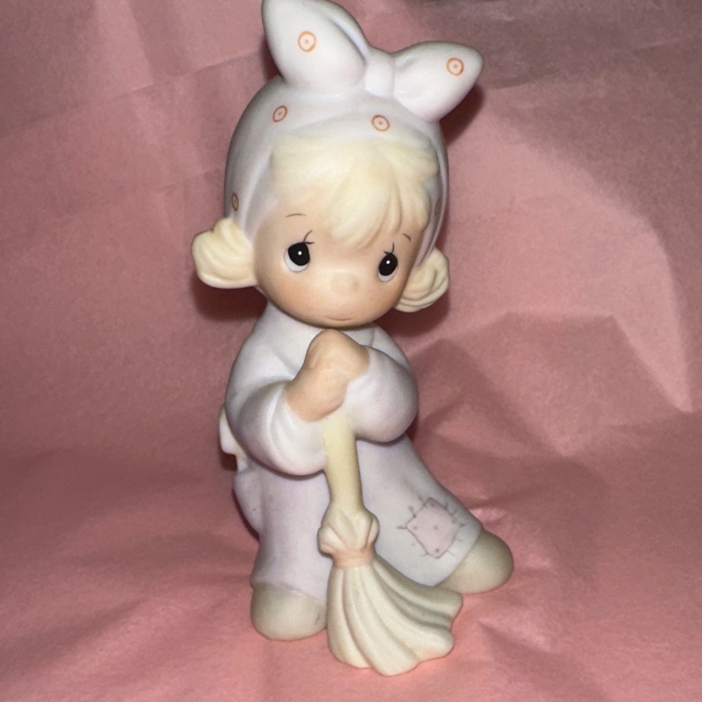 Precious Moments Figurine with Broom 1989
